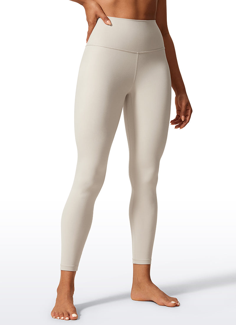 CRZ YOGA Damen Butterlift High Waist Workout Leggings - 64cm Mojave-Braun