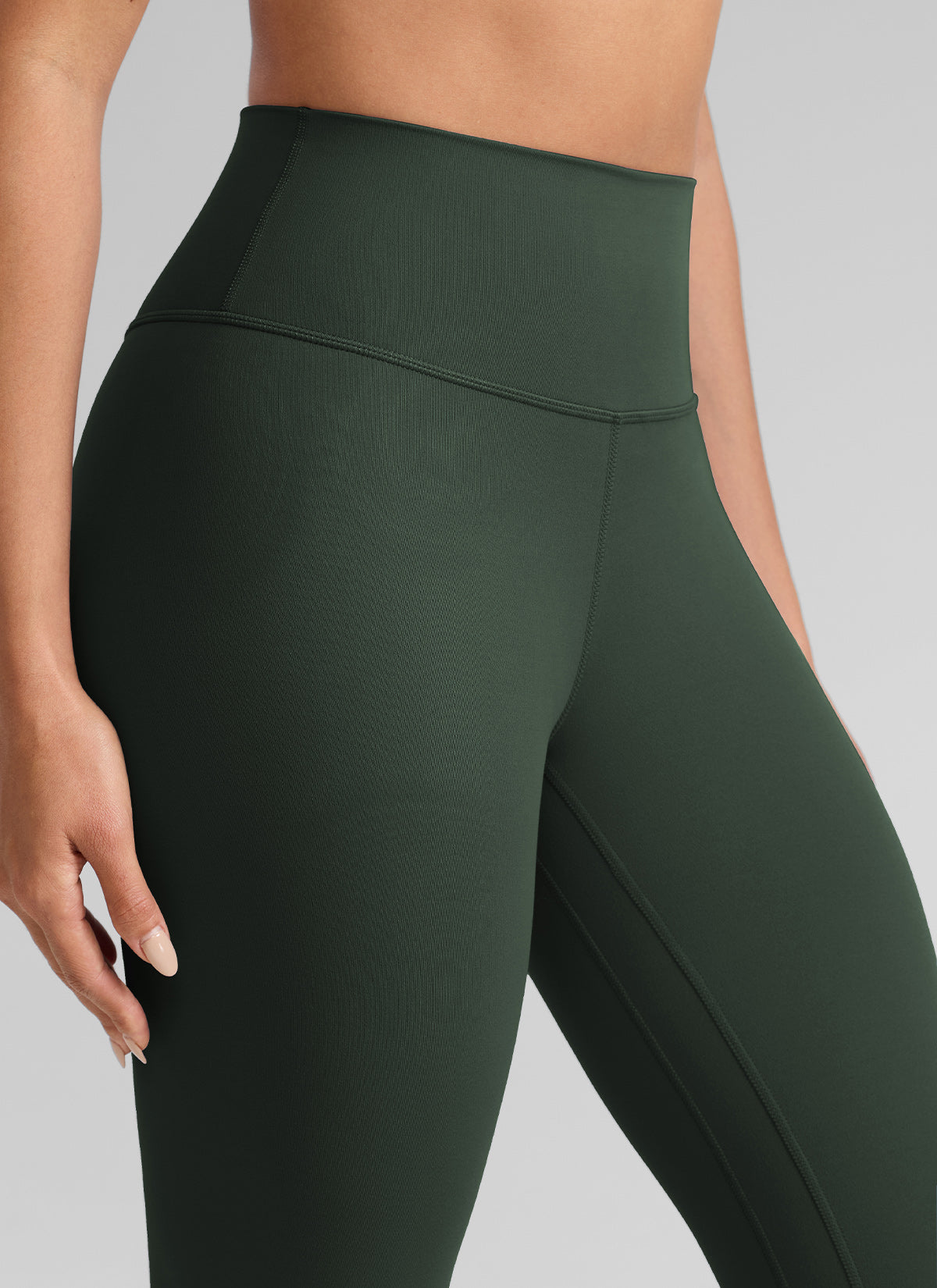 CRZ YOGA Damen Butterlift High Waist Workout Leggings - 64cm Legende Grün