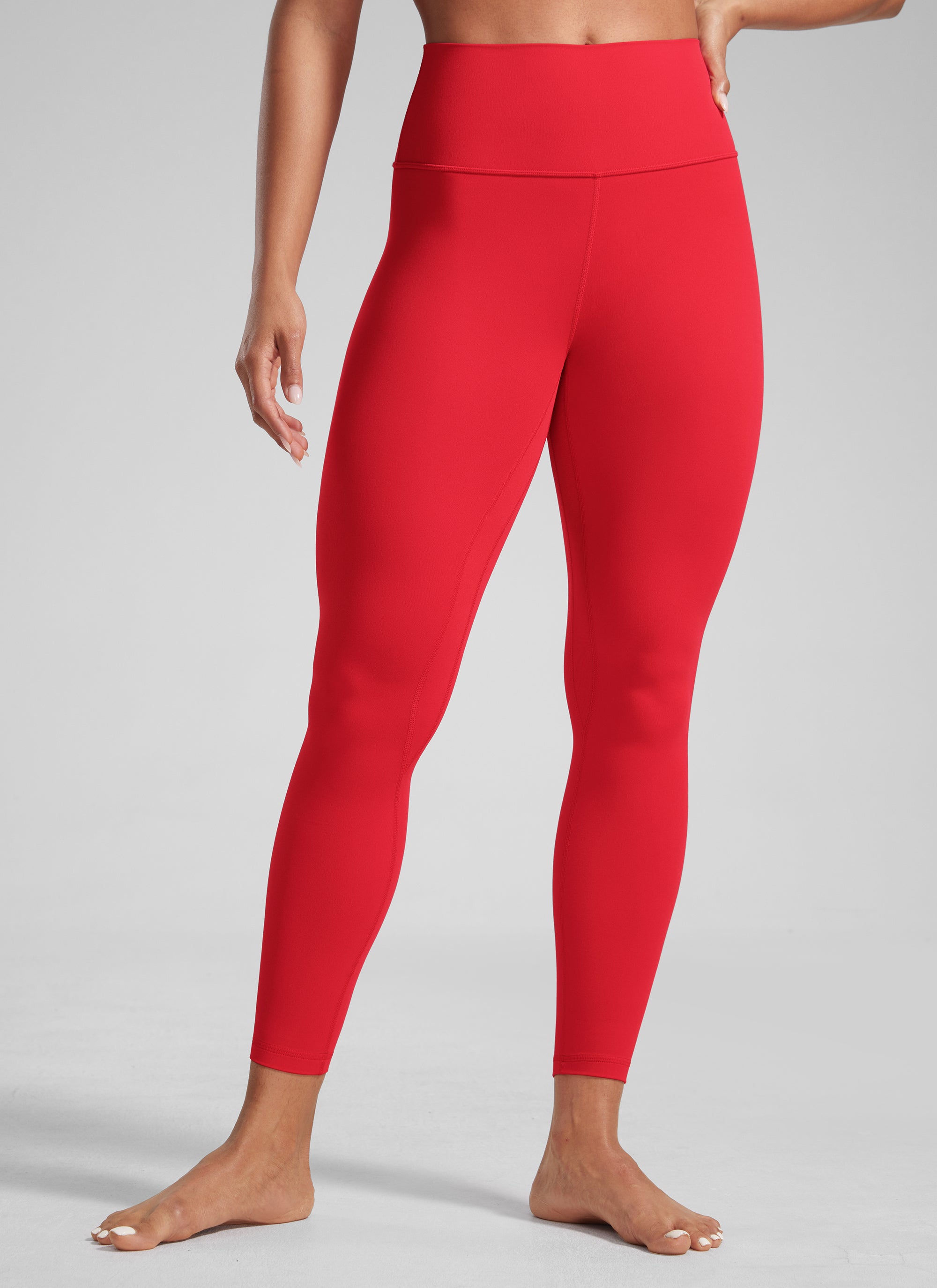 CRZ YOGA Damen Butterlift High Waist Workout Leggings - 64cm Aurora Rot