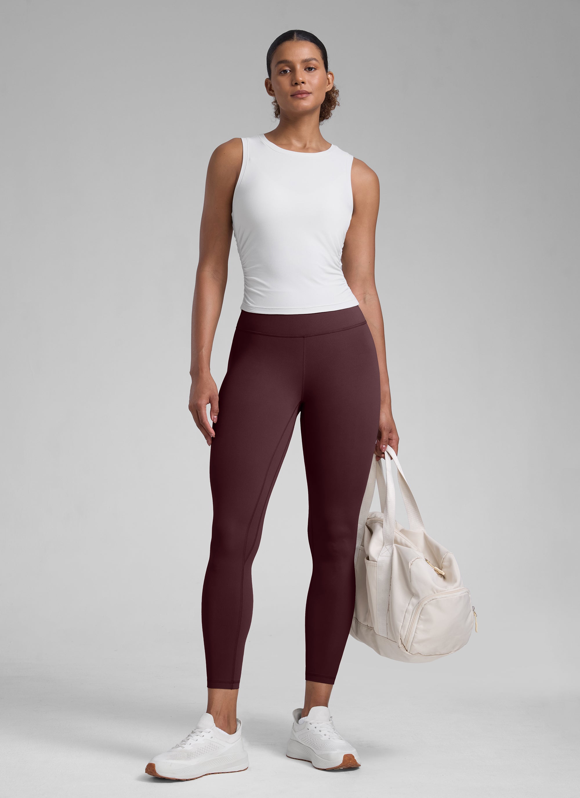 CRZ YOGA Damen Butterlift High Waist Workout Leggings - 64cm Reife Pflaume