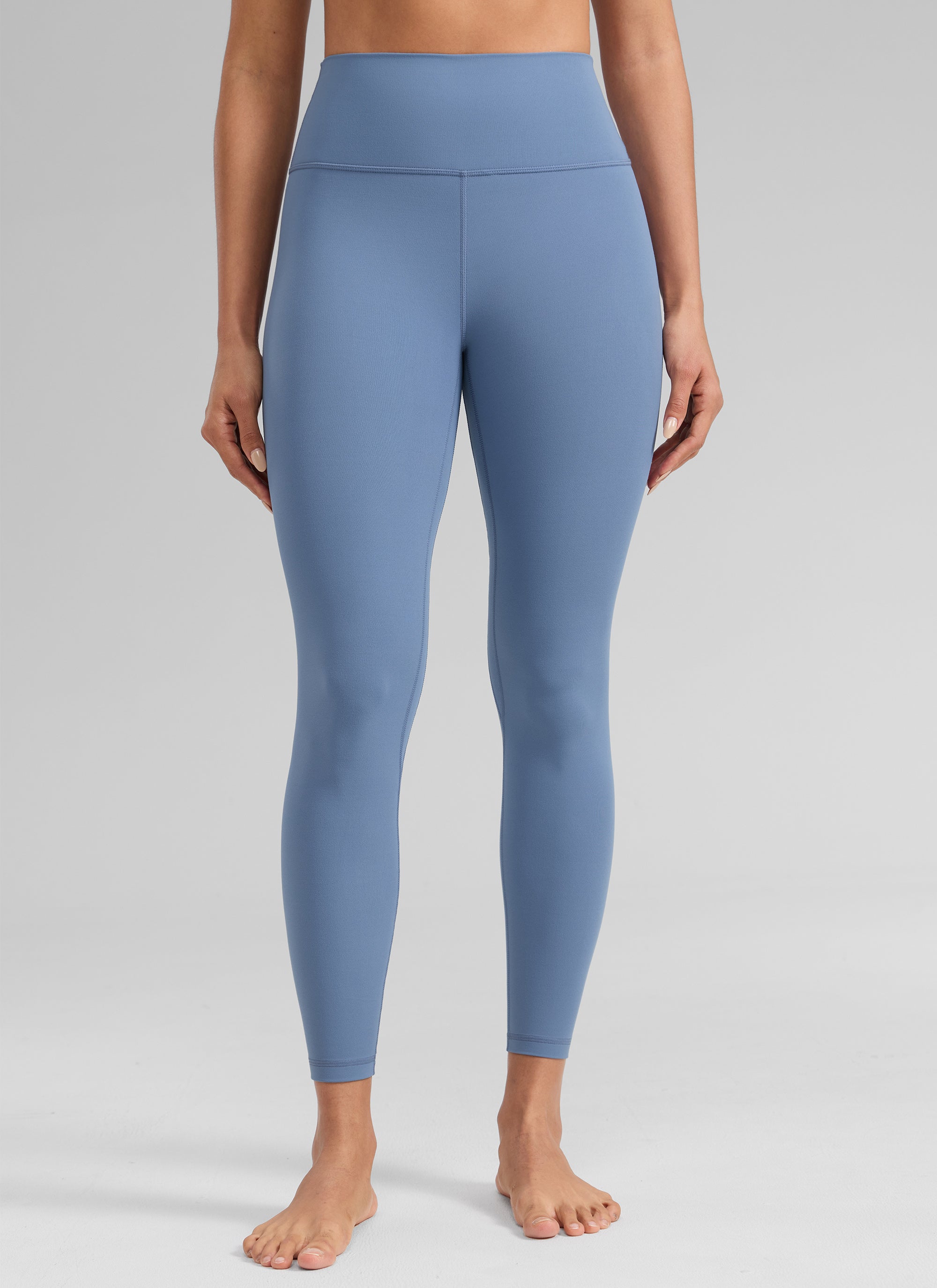 CRZ YOGA Damen Butterlift High Waist Workout Leggings - 64cm Gewaschener Denim