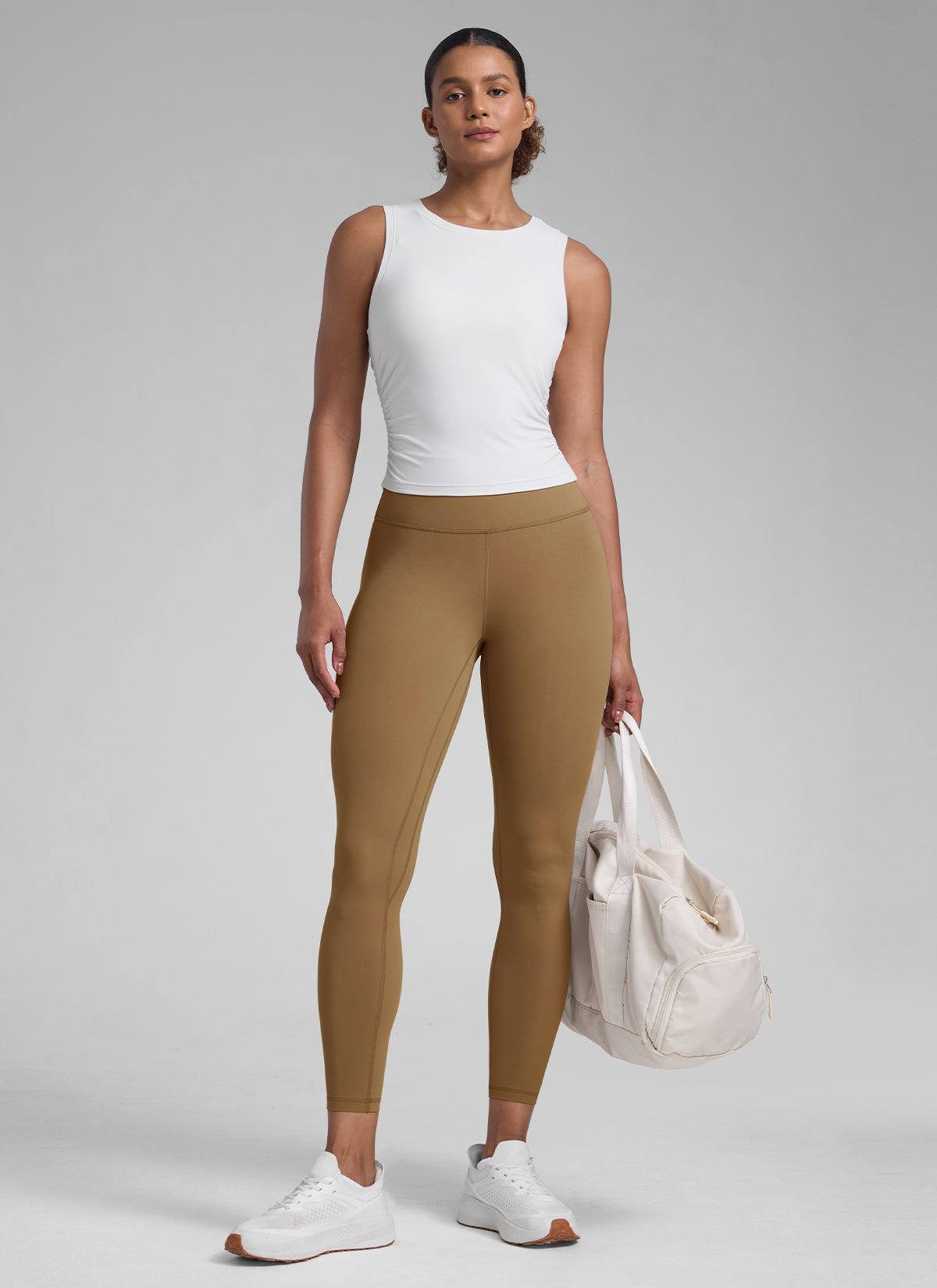 CRZ YOGA Damen Butterlift High Waist Workout Leggings - 64cm Piment
