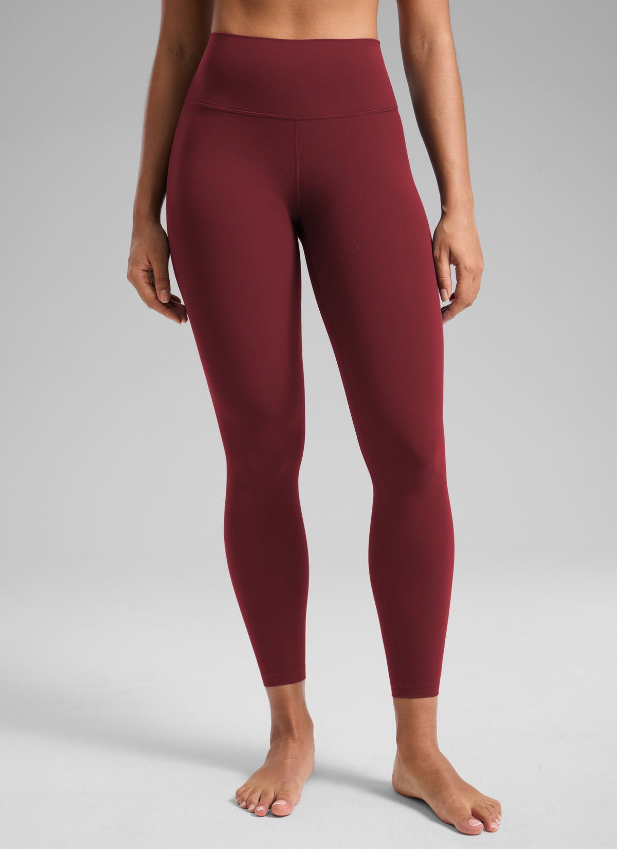 CRZ YOGA Damen Butterlift High Waist Workout Leggings - 64cm Burgund-Bucht @model_info:F