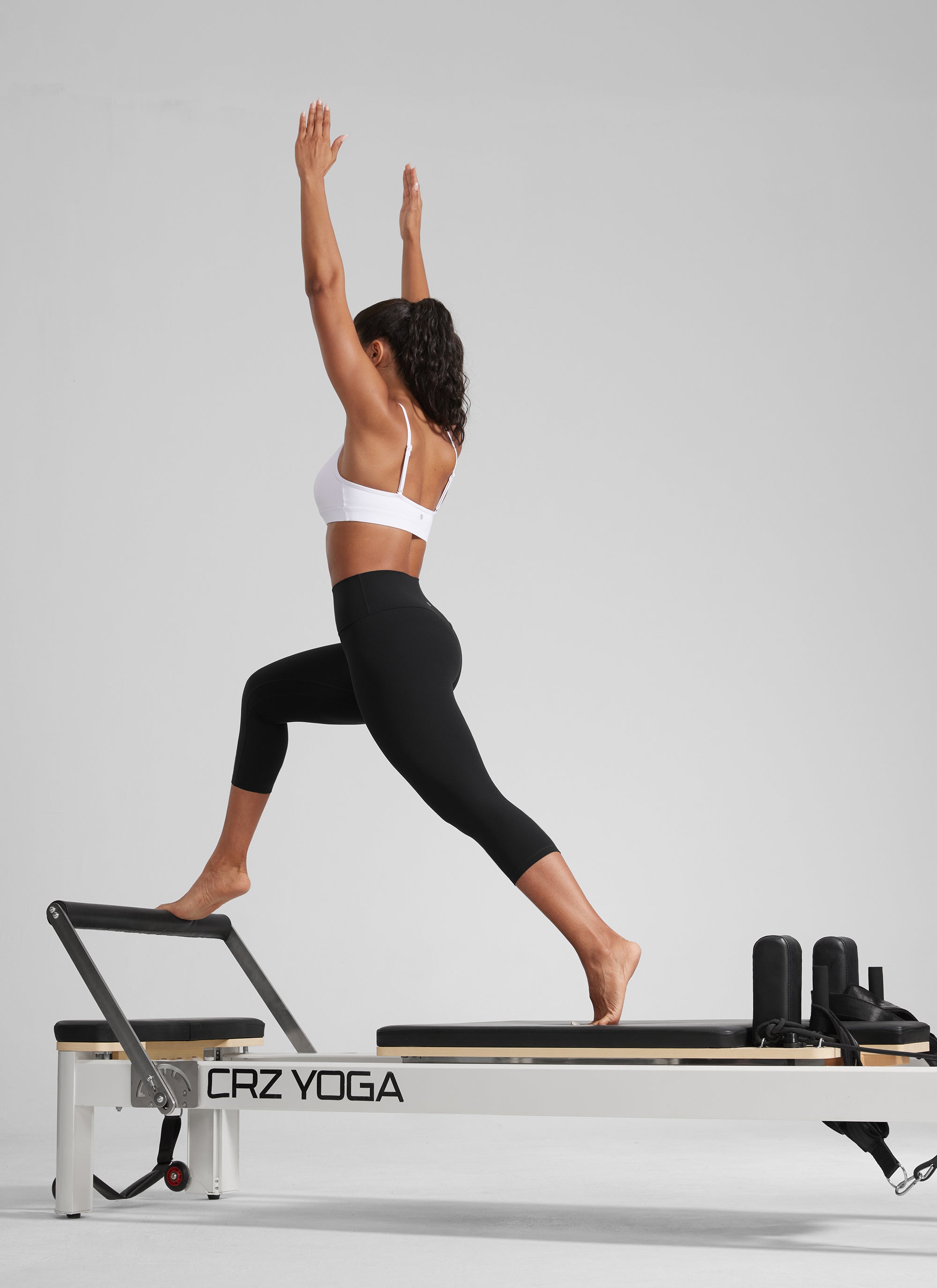 CRZ YOGA Damen Butterlift High Waist Workout Leggings - 53cm Schwarz