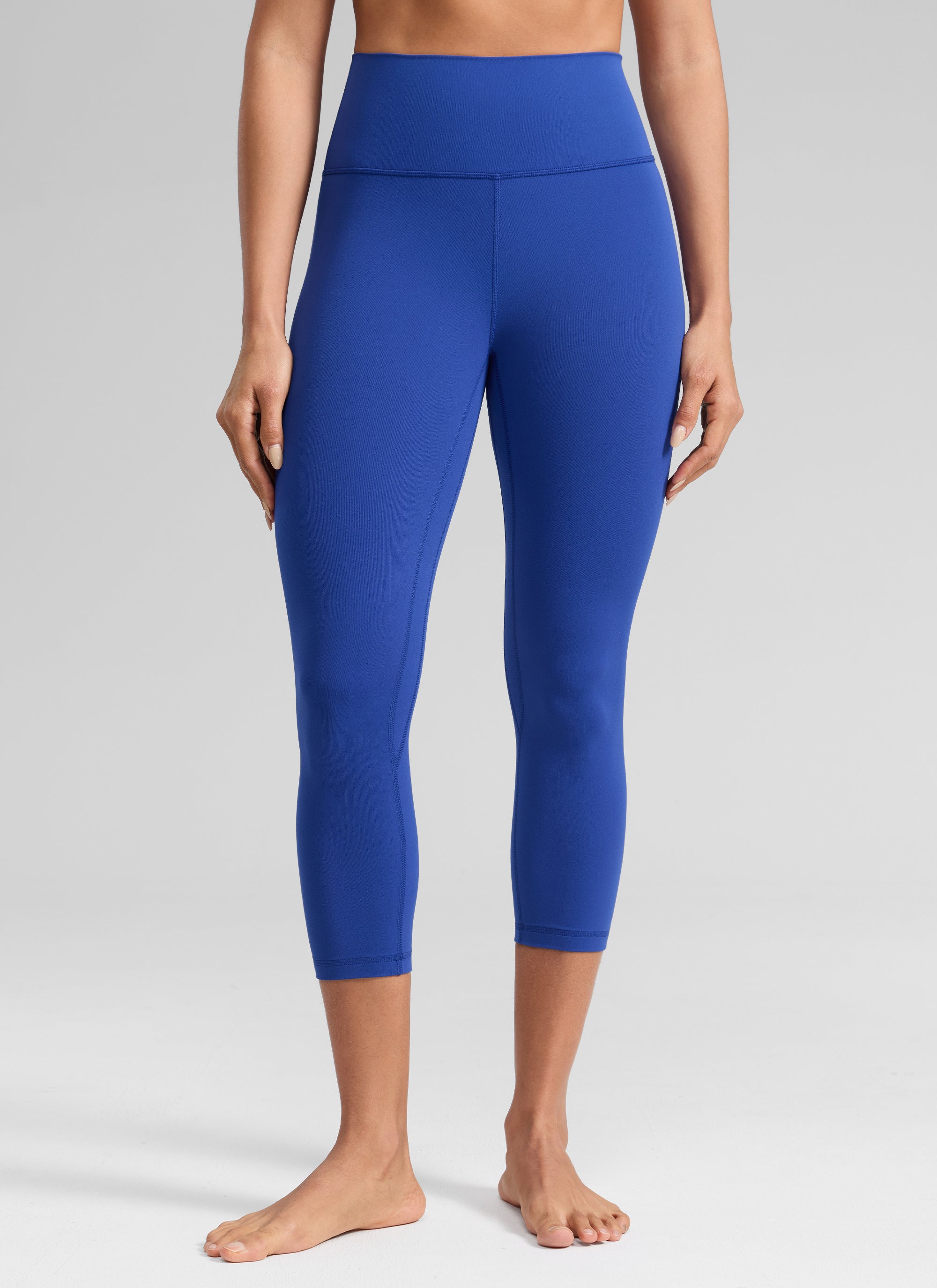 CRZ YOGA Damen Butterlift High Waist Workout Leggings - 53cm Wellen Blau