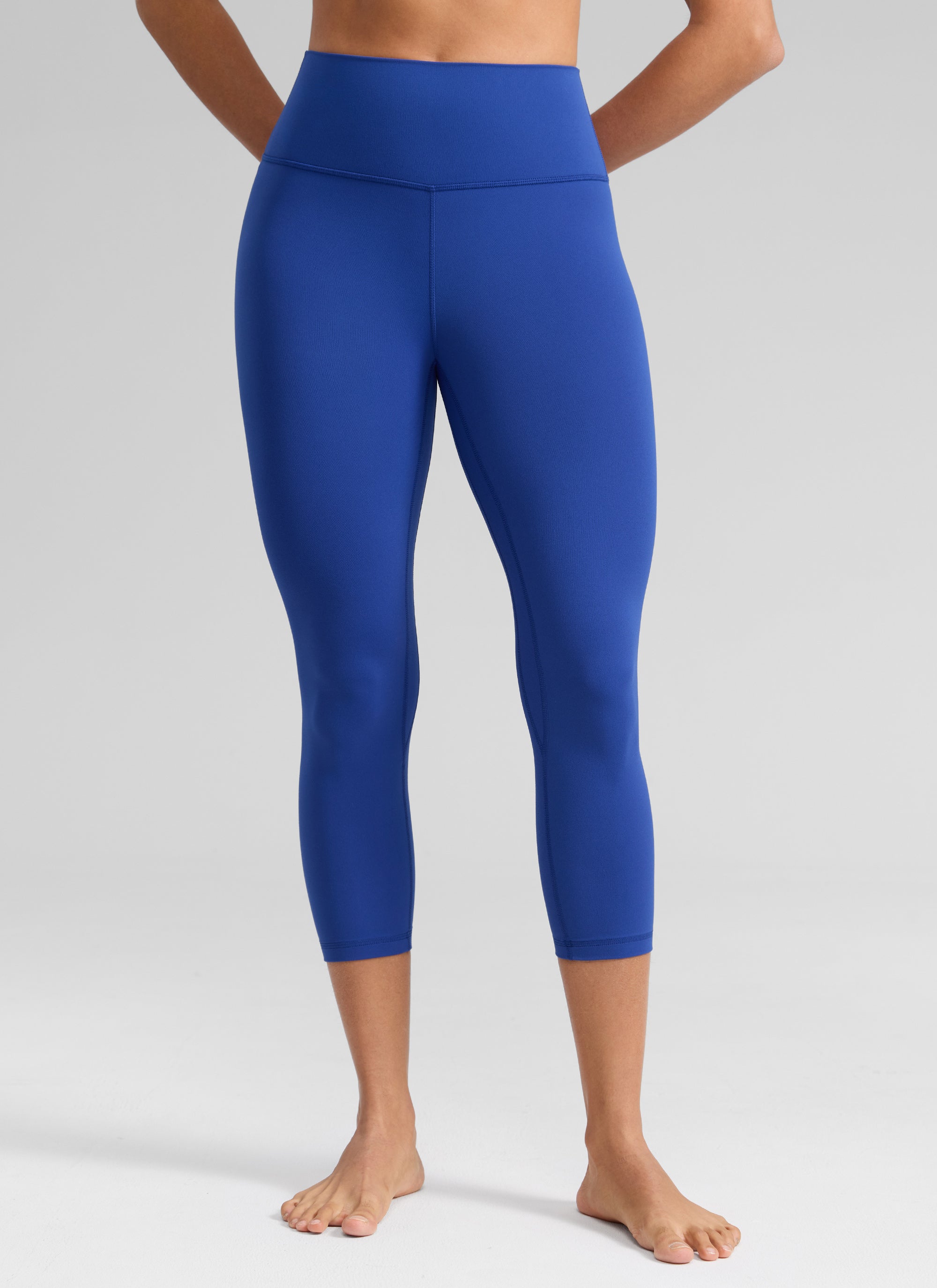 CRZ YOGA Damen Butterlift High Waist Workout Leggings - 53cm Wellen Blau