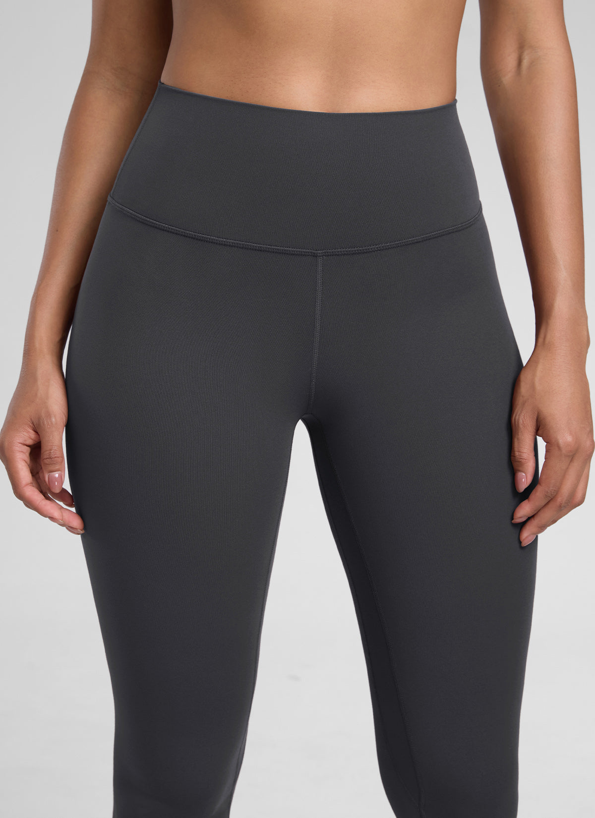 CRZ YOGA Damen Butterlift High Waist Workout Leggings - 58cm Mysteriöses Grau