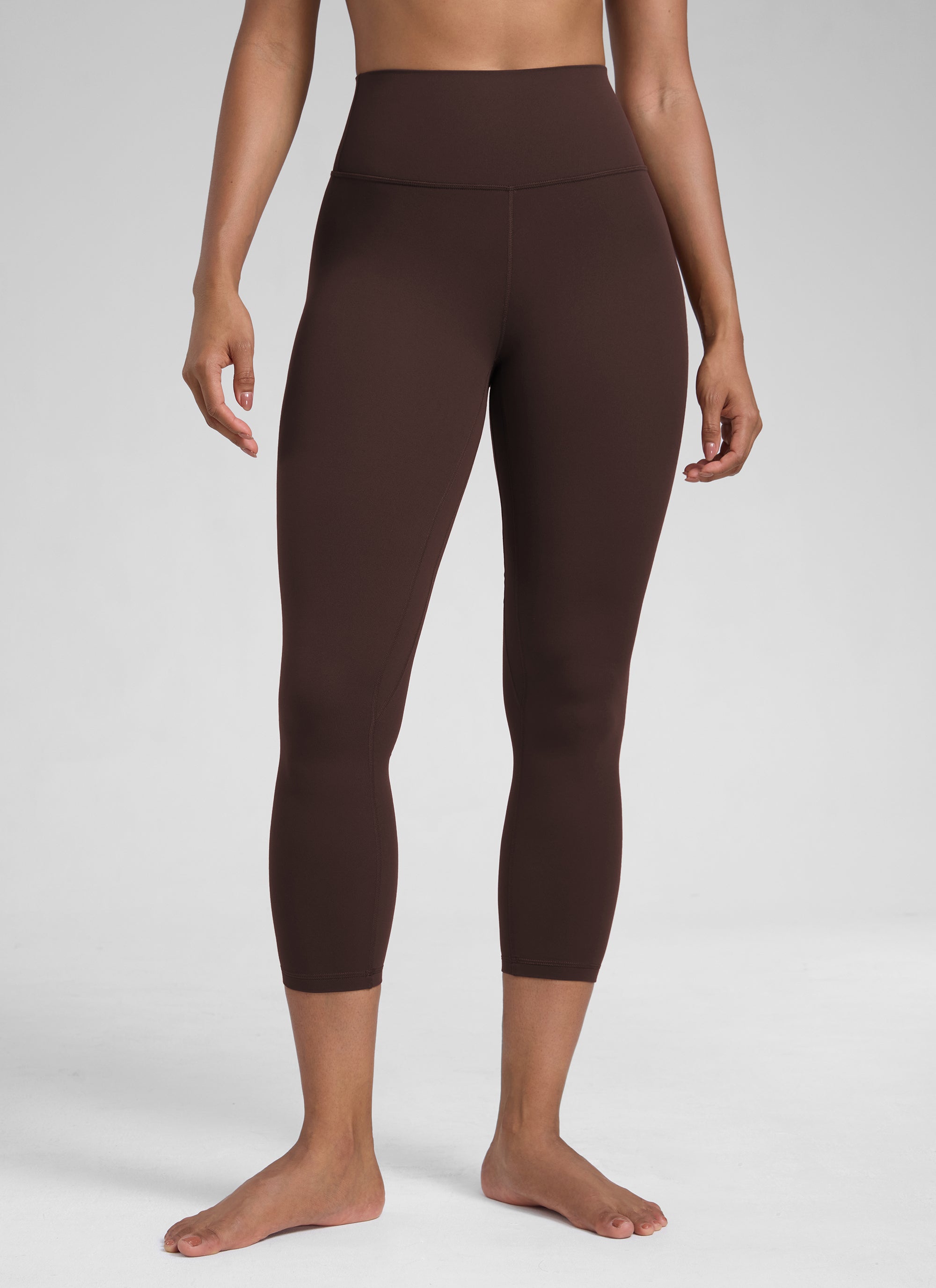 CRZ YOGA Damen Butterlift High Waist Workout Leggings - 58cm Heißes Fudge-Brown