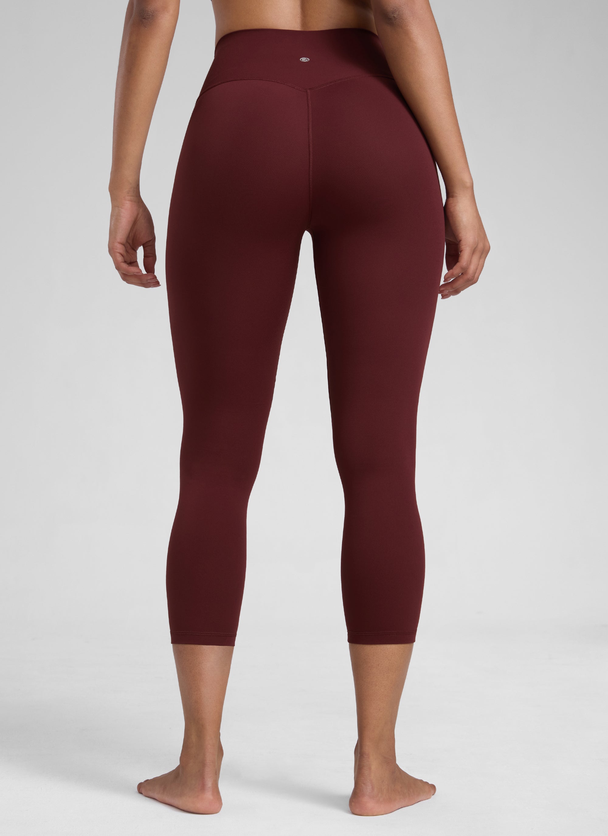 CRZ YOGA Damen Butterlift High Waist Workout Leggings - 58cm Roter Merlot
