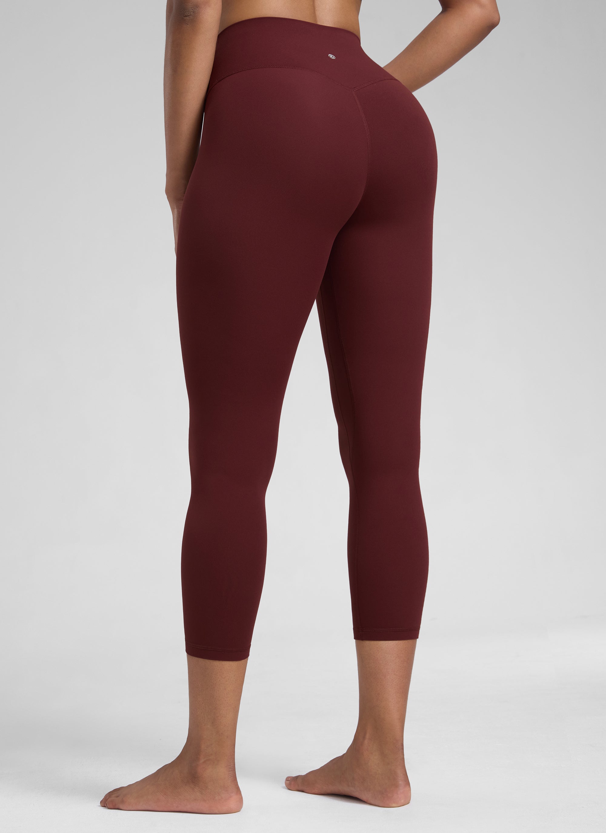 CRZ YOGA Damen Butterlift High Waist Workout Leggings - 58cm Roter Merlot