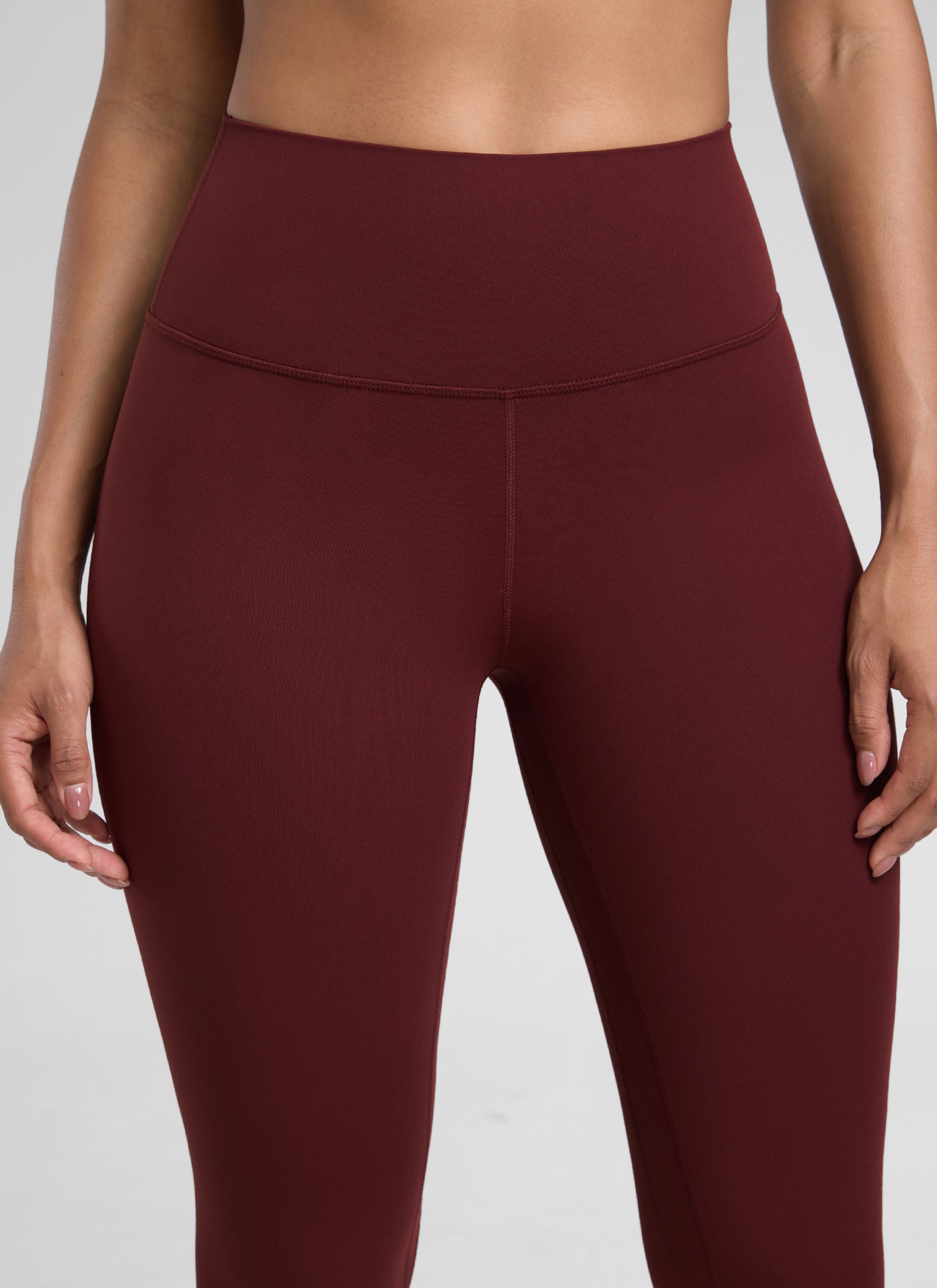 CRZ YOGA Damen Butterlift High Waist Workout Leggings - 58cm Roter Merlot
