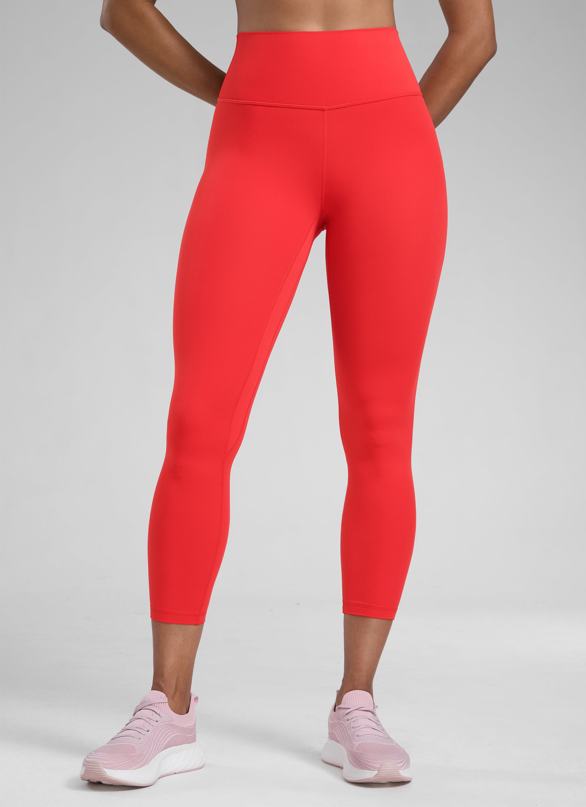CRZ YOGA Damen Butterlift High Waist Workout Leggings - 58cm Tiefrot