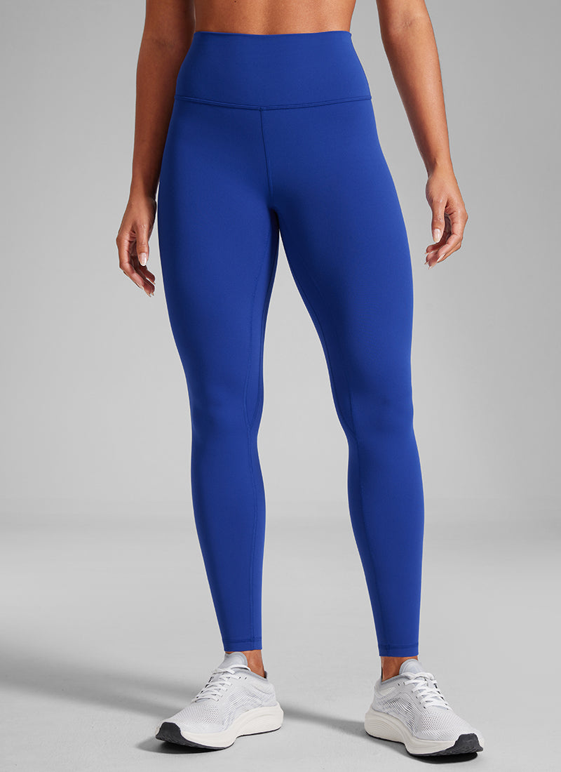 CRZ YOGA Damen Butterlift High Waist Blickdicht  Leggings - 64cm Wellen Blau