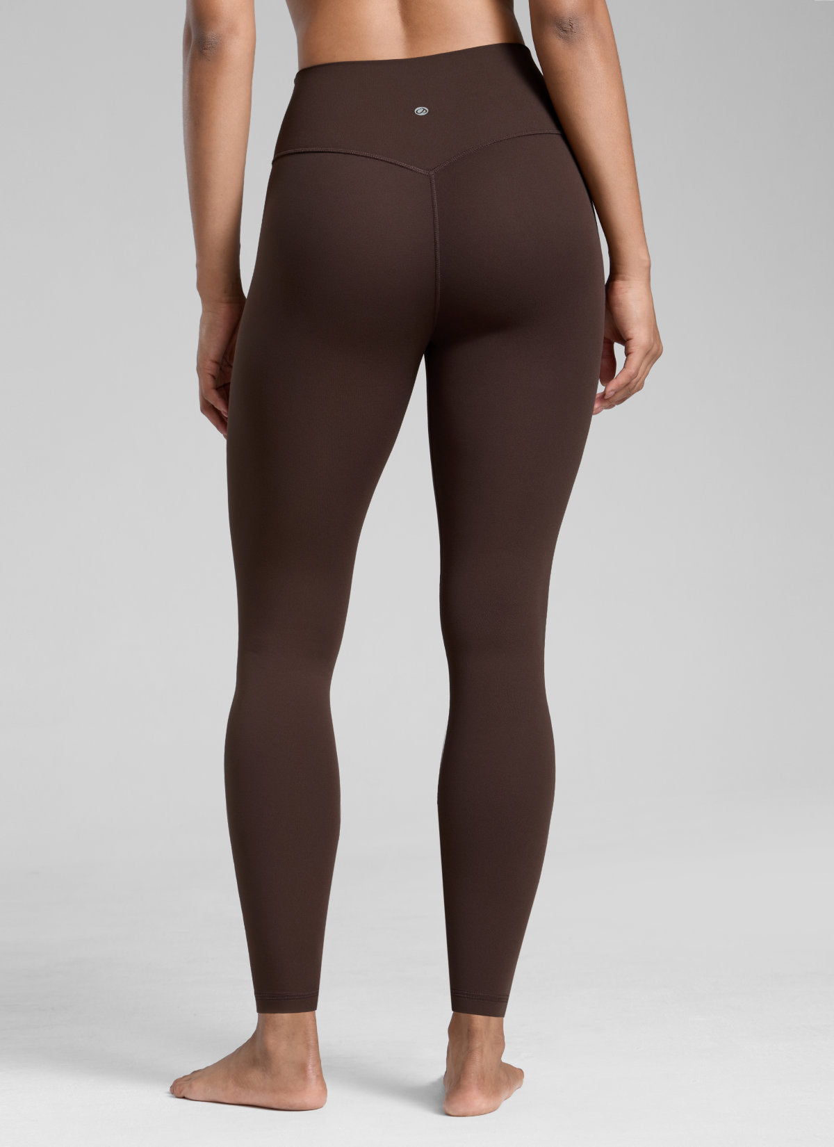CRZ YOGA Damen Butterlift High Waist Blickdicht  Leggings - 64cm Heißes Fudge-Brown