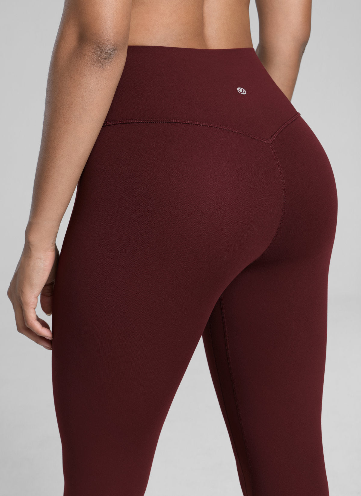 CRZ YOGA Damen Butterlift High Waist Blickdicht  Leggings - 64cm Roter Merlot