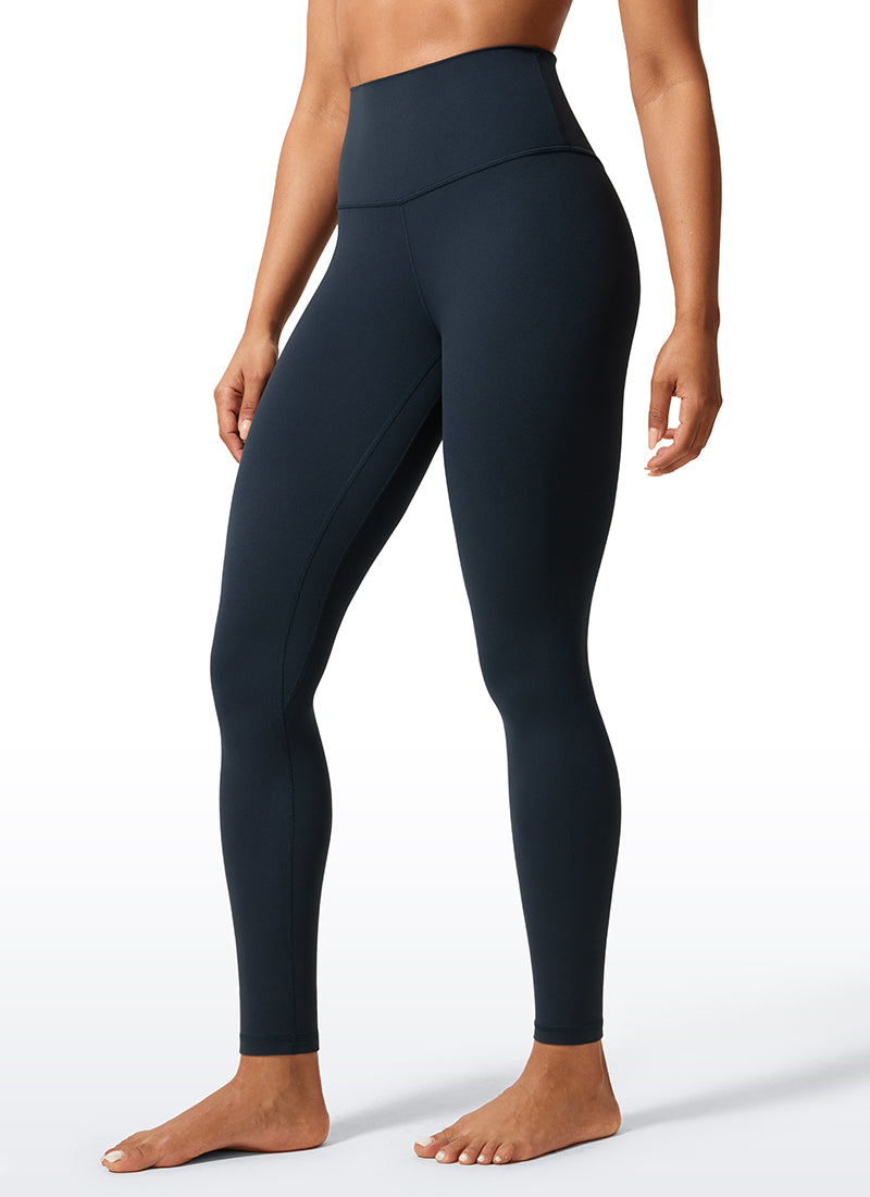 CRZ YOGA Damen Butterlift High Waist Blickdicht  Leggings - 64cm Echte Marine