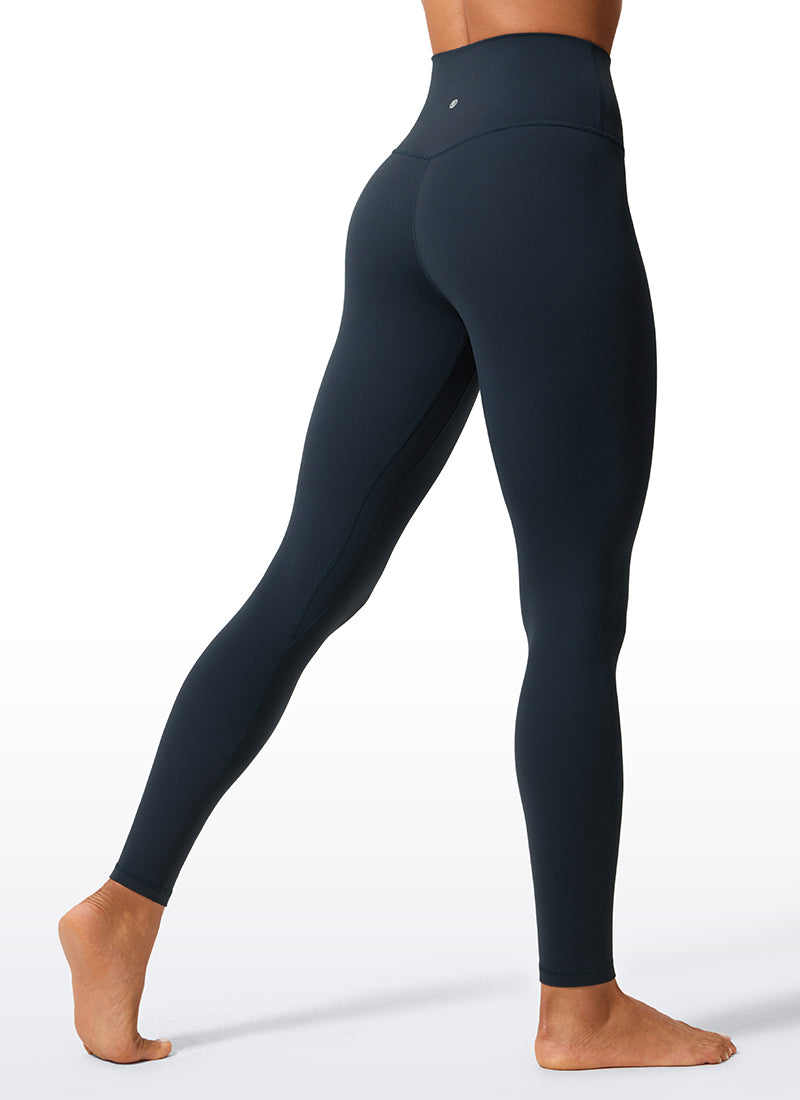 CRZ YOGA Damen Butterlift High Waist Blickdicht  Leggings - 64cm Echte Marine