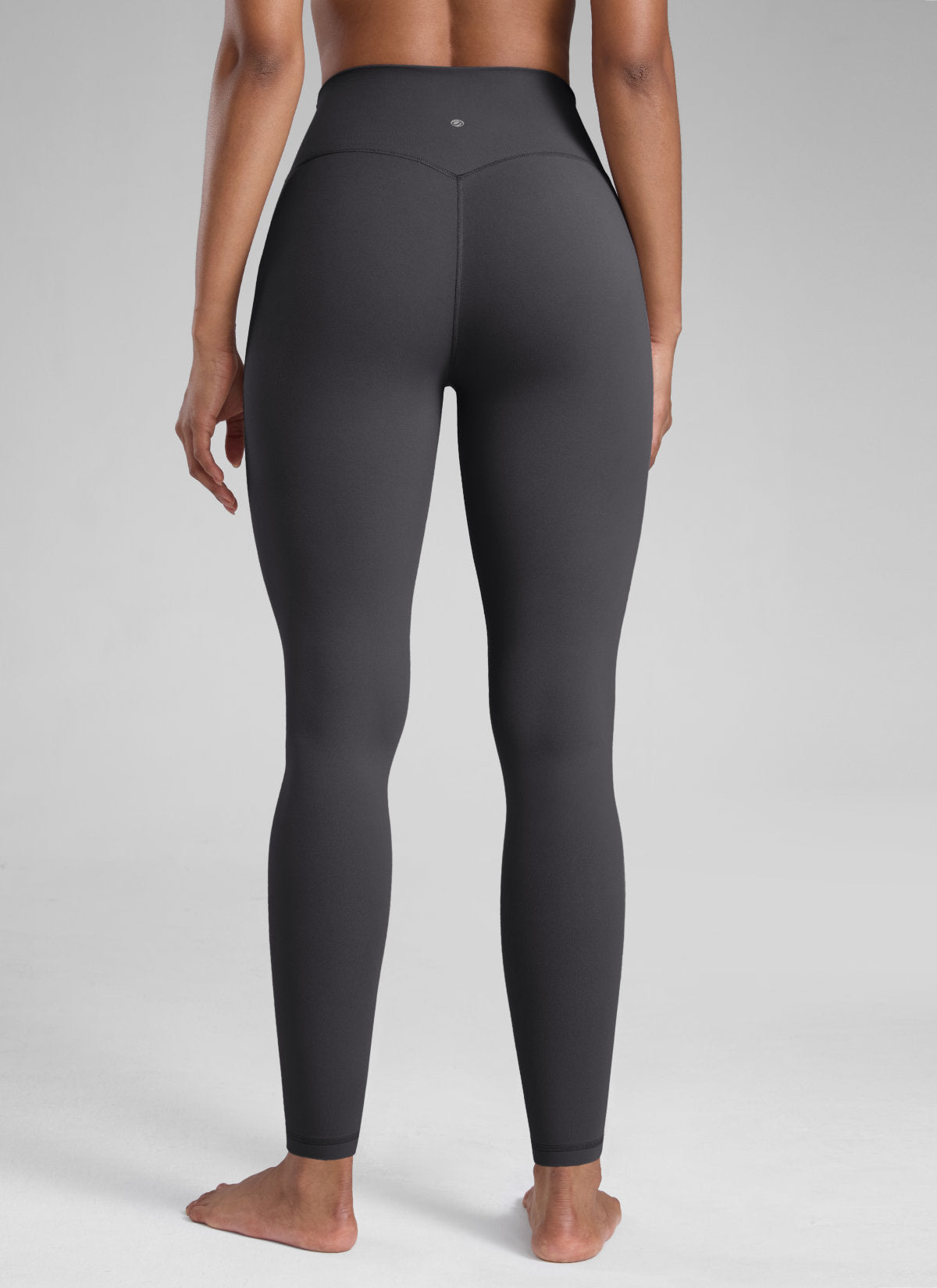 CRZ YOGA Damen Butterlift High Waist Blickdicht  Leggings - 64cm Mysteriöses Grau