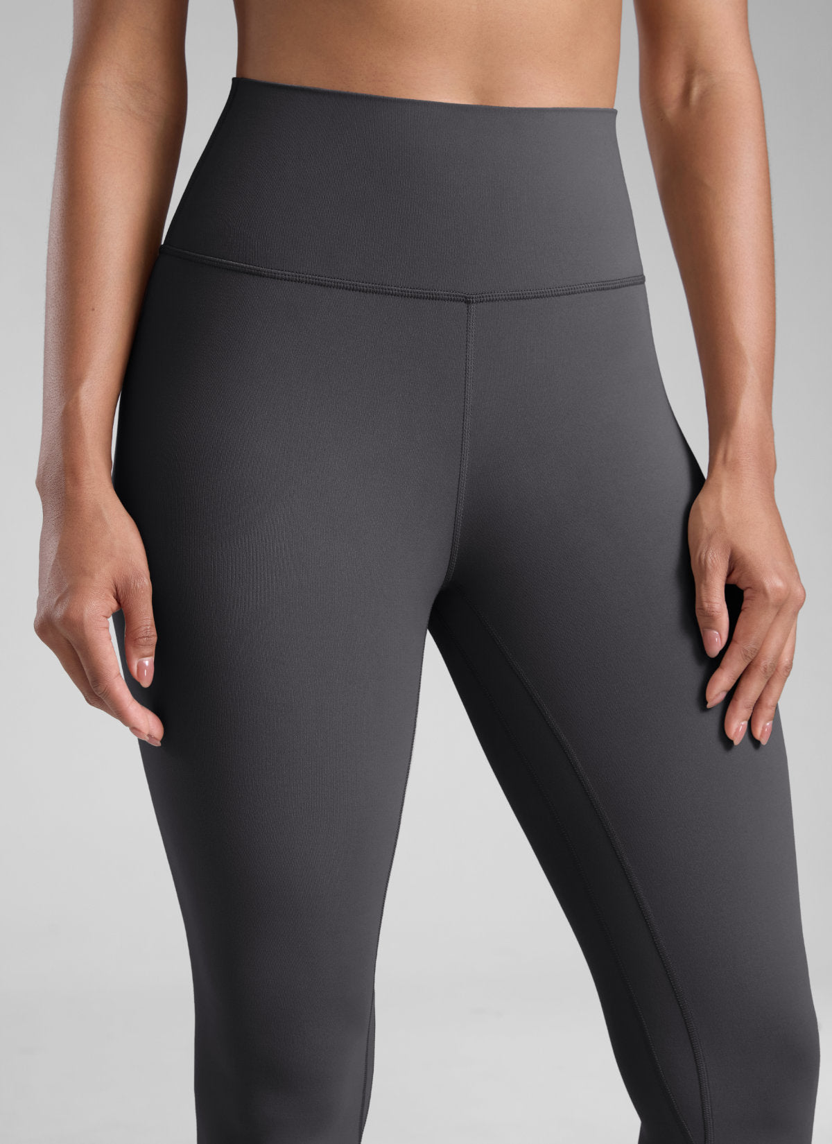 CRZ YOGA Damen Butterlift High Waist Blickdicht  Leggings - 64cm Mysteriöses Grau