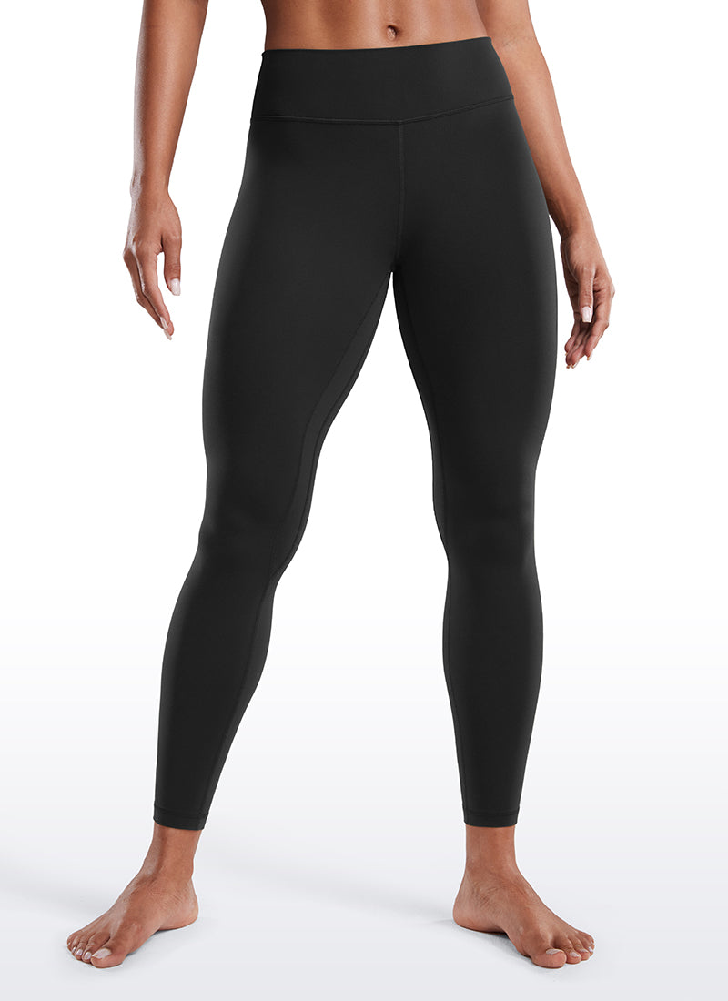CRZ YOGA Damen Butterluxe Sport Leggings Low Waist Yogahose - 64cm Schwarz