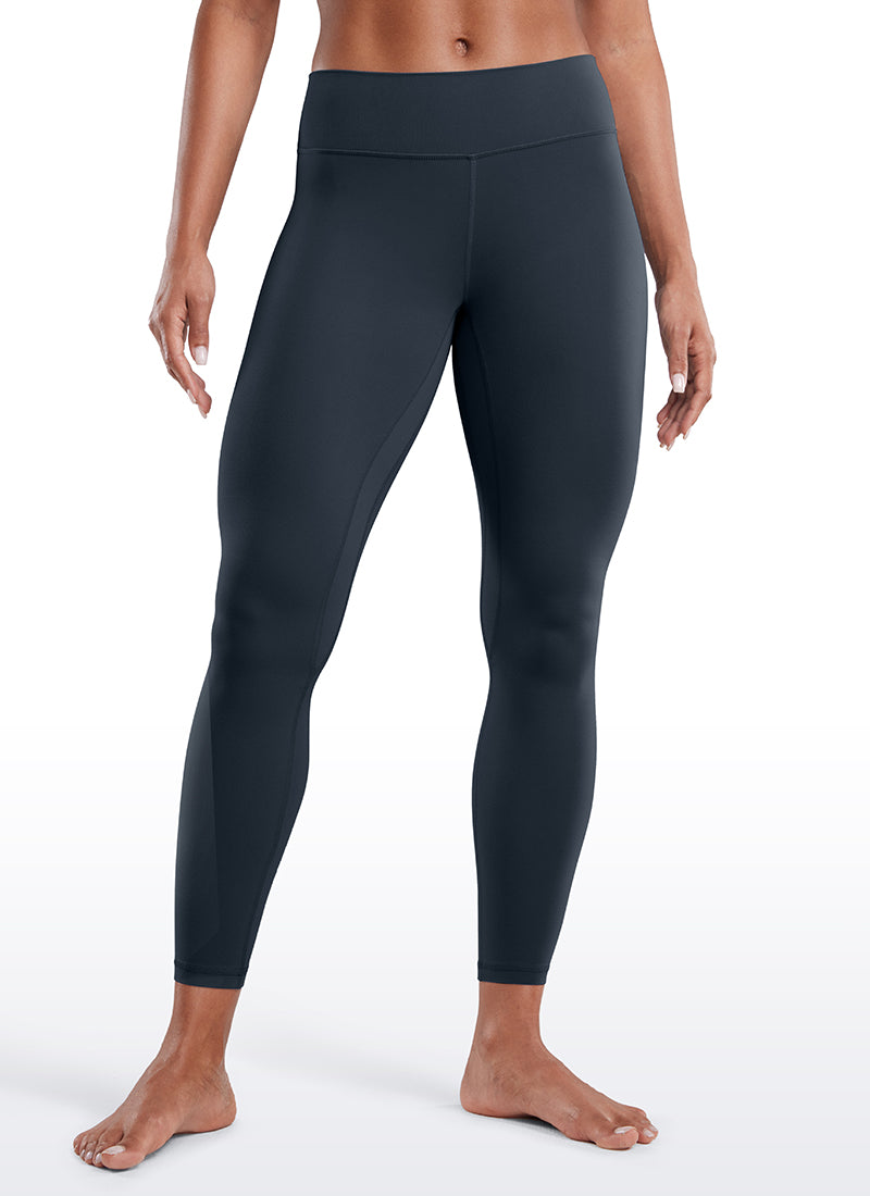 CRZ YOGA Damen Butterluxe Sport Leggings Low Waist Yogahose - 64cm Echte Marine