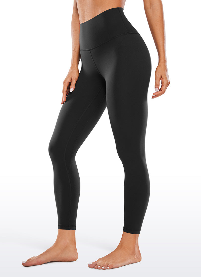 CRZ YOGA Damen Butterluxe High Waist Sport Leggings - 64cm Schwarz