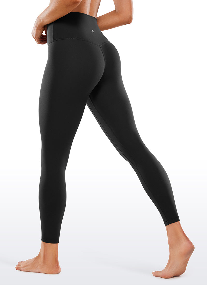 CRZ YOGA Damen Butterluxe High Waist Sport Leggings - 64cm Schwarz