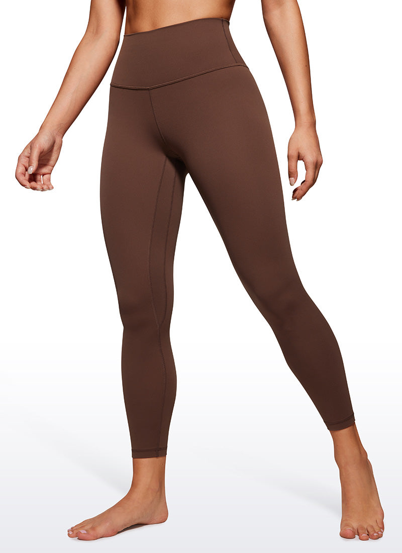 CRZ YOGA Damen Butterluxe High Waist Sport Leggings - 64cm Kaffeebraun