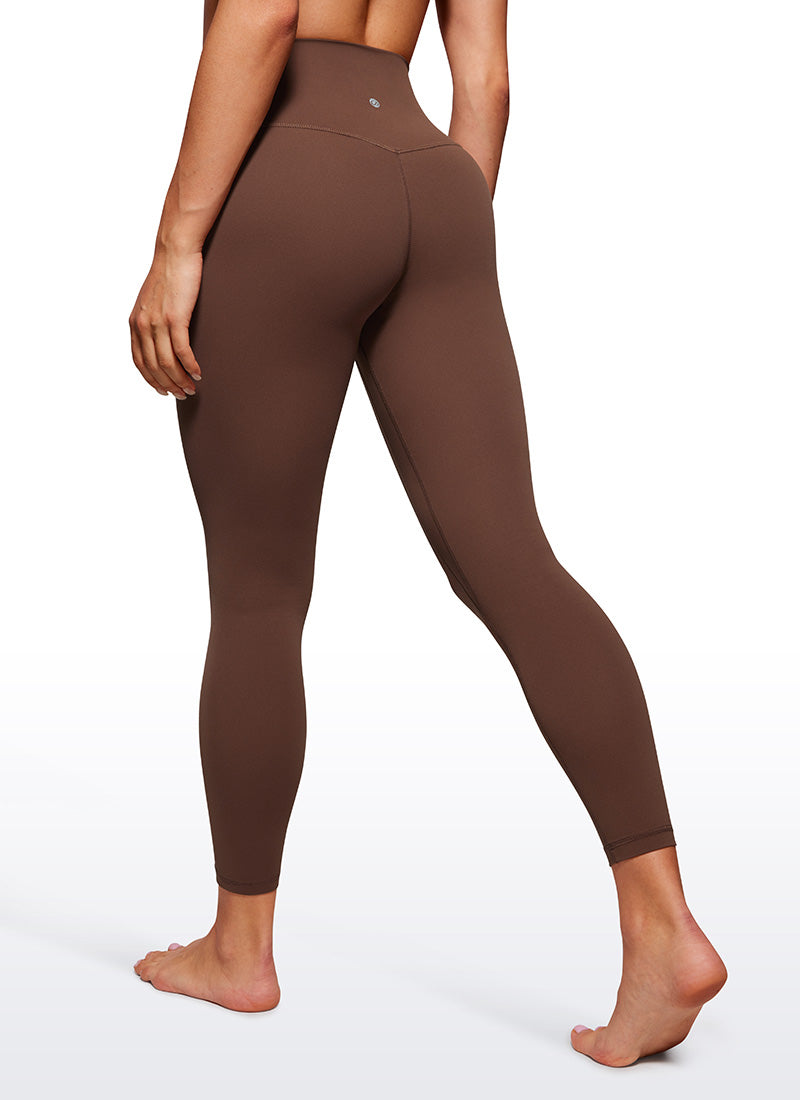 CRZ YOGA Damen Butterluxe High Waist Sport Leggings - 64cm Kaffeebraun