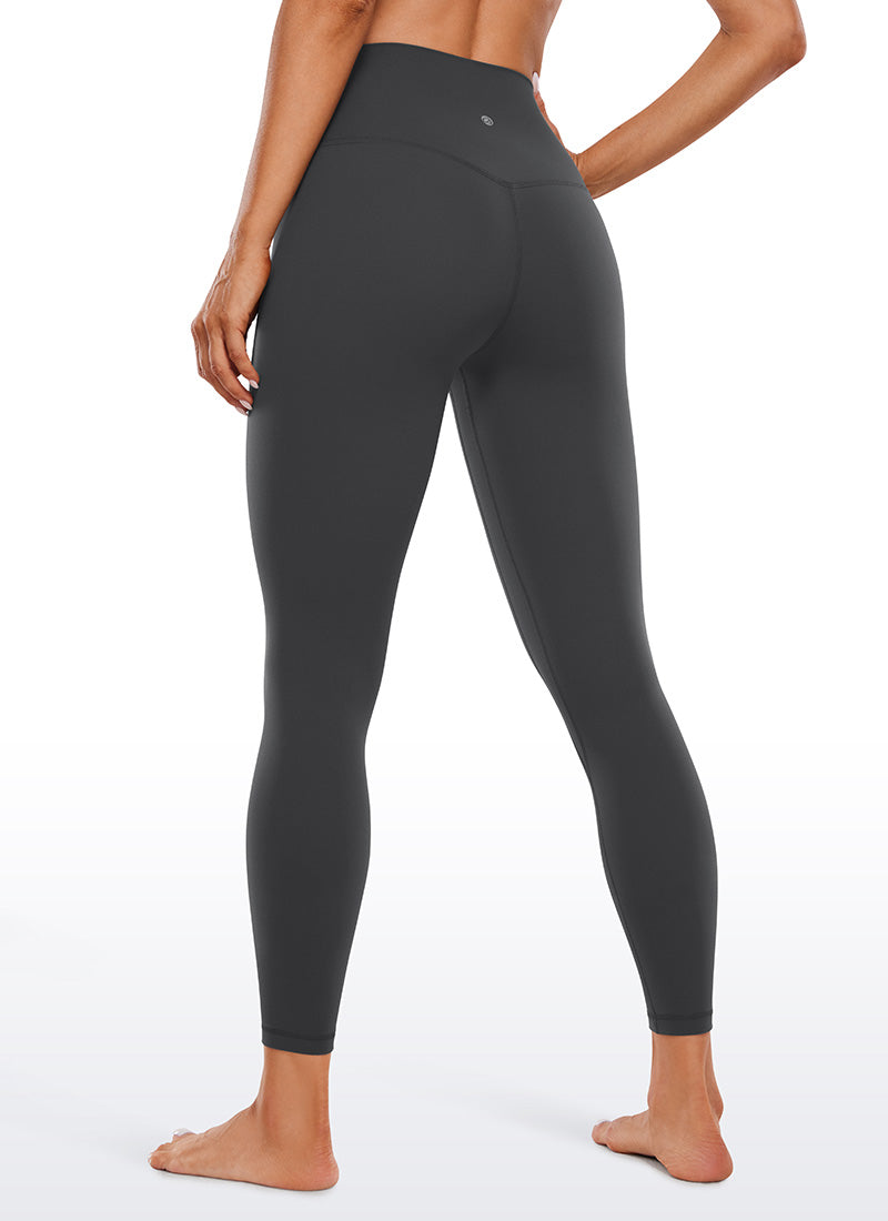 CRZ YOGA Damen Butterluxe High Waist Sport Leggings - 64cm Mysteriöses Grau