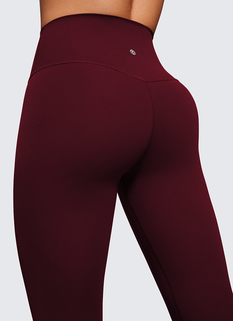 CRZ YOGA Damen Butterluxe High Waist Sport Leggings - 64cm Roter Merlot
