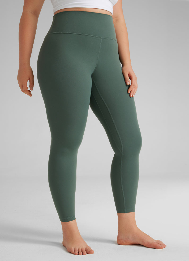 CRZ YOGA Damen Butterluxe High Waist Sport Leggings - 64cm Dunkles Waldgrün