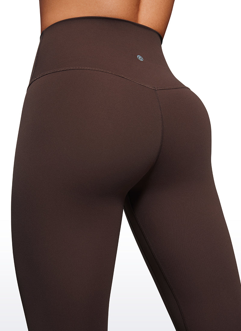 CRZ YOGA Damen Butterluxe High Waist Sport Leggings - 64cm Heißes Fudge-Brown