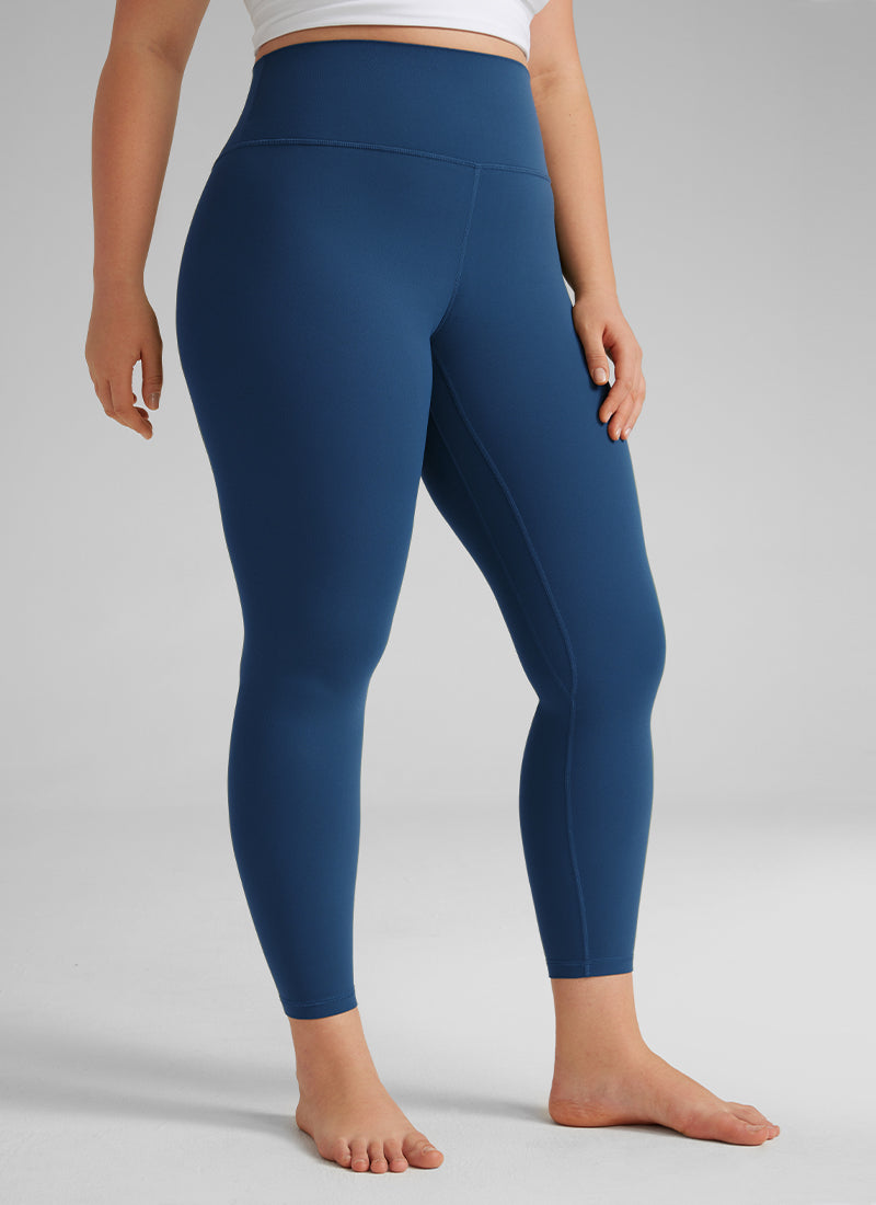 CRZ YOGA Damen Butterluxe High Waist Sport Leggings - 64cm FRANZÖSISCHE MARINE