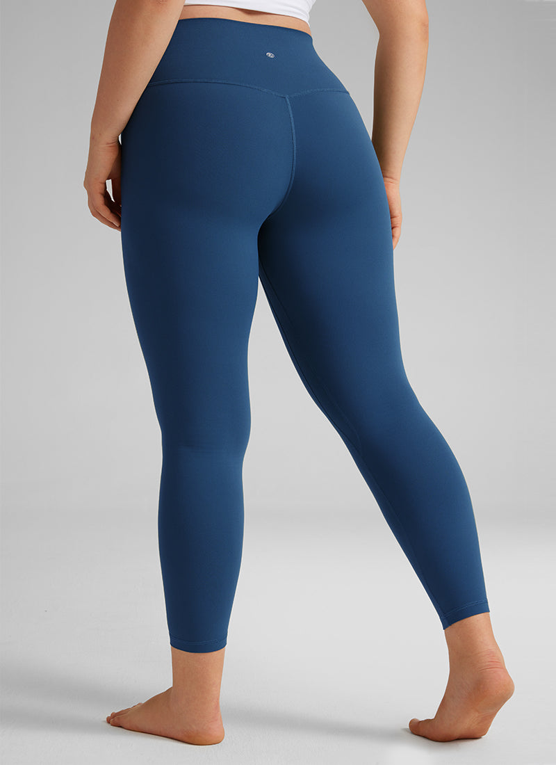 CRZ YOGA Damen Butterluxe High Waist Sport Leggings - 64cm FRANZÖSISCHE MARINE