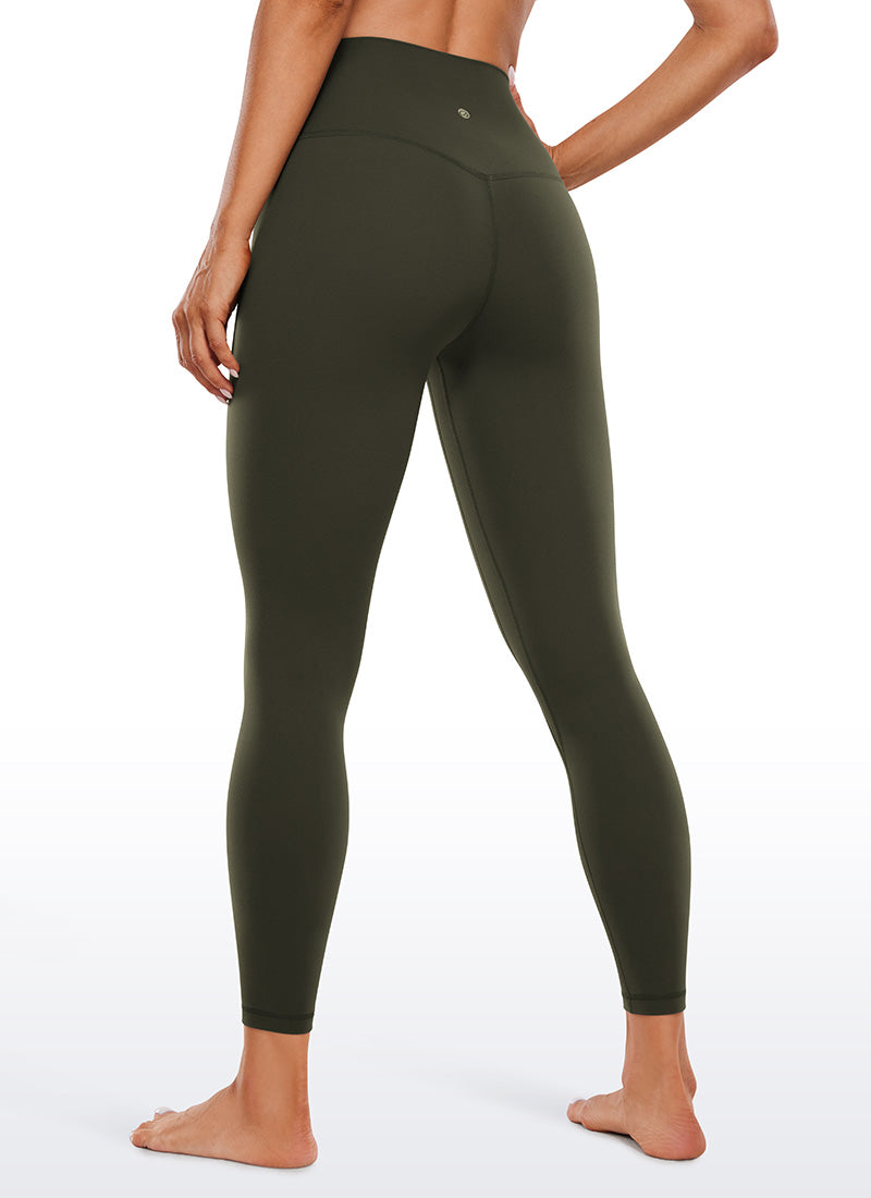 CRZ YOGA Damen Butterluxe High Waist Sport Leggings - 64cm Olivgrün