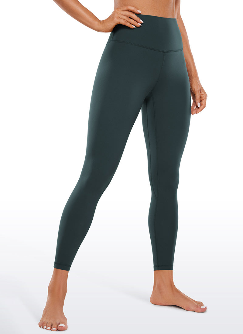 CRZ YOGA Damen Butterluxe High Waist Sport Leggings - 64cm Wald Dunkelgrün