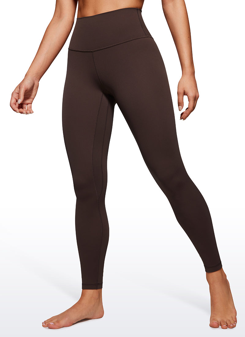 CRZ YOGA Damen Butterluxe High Waist Sport Leggings - 71cm Heißes Fudge-Brown