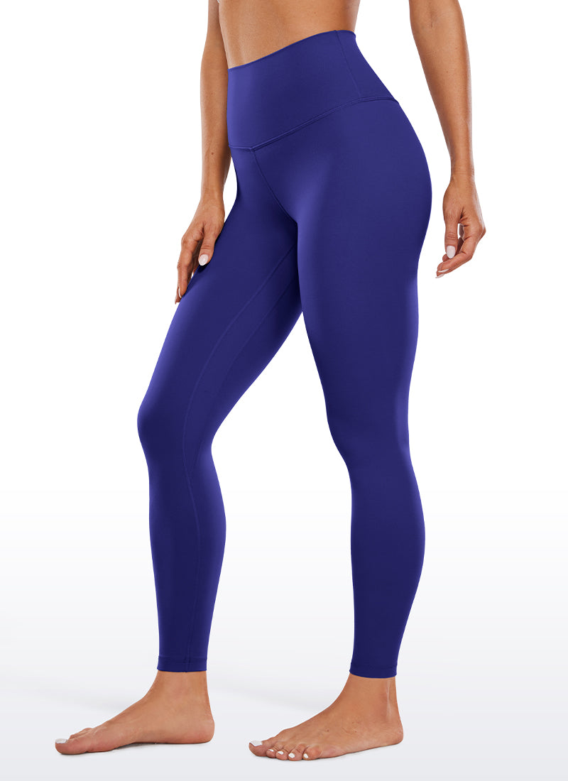 CRZ YOGA Damen Butterluxe High Waist Sport Leggings - 71cm Rittersporn Blau
