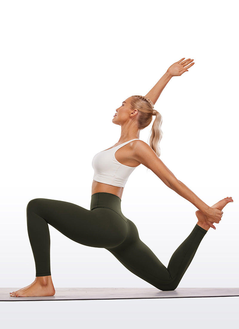 CRZ YOGA Damen Butterluxe High Waist Sport Leggings - 71cm Olivgrün