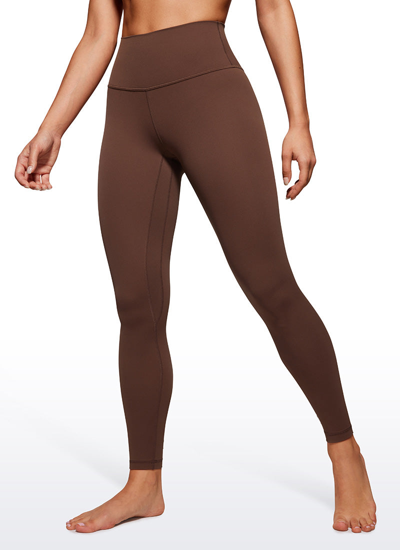 CRZ YOGA Damen Butterluxe High Waist Sport Leggings - 71cm Kaffeebraun
