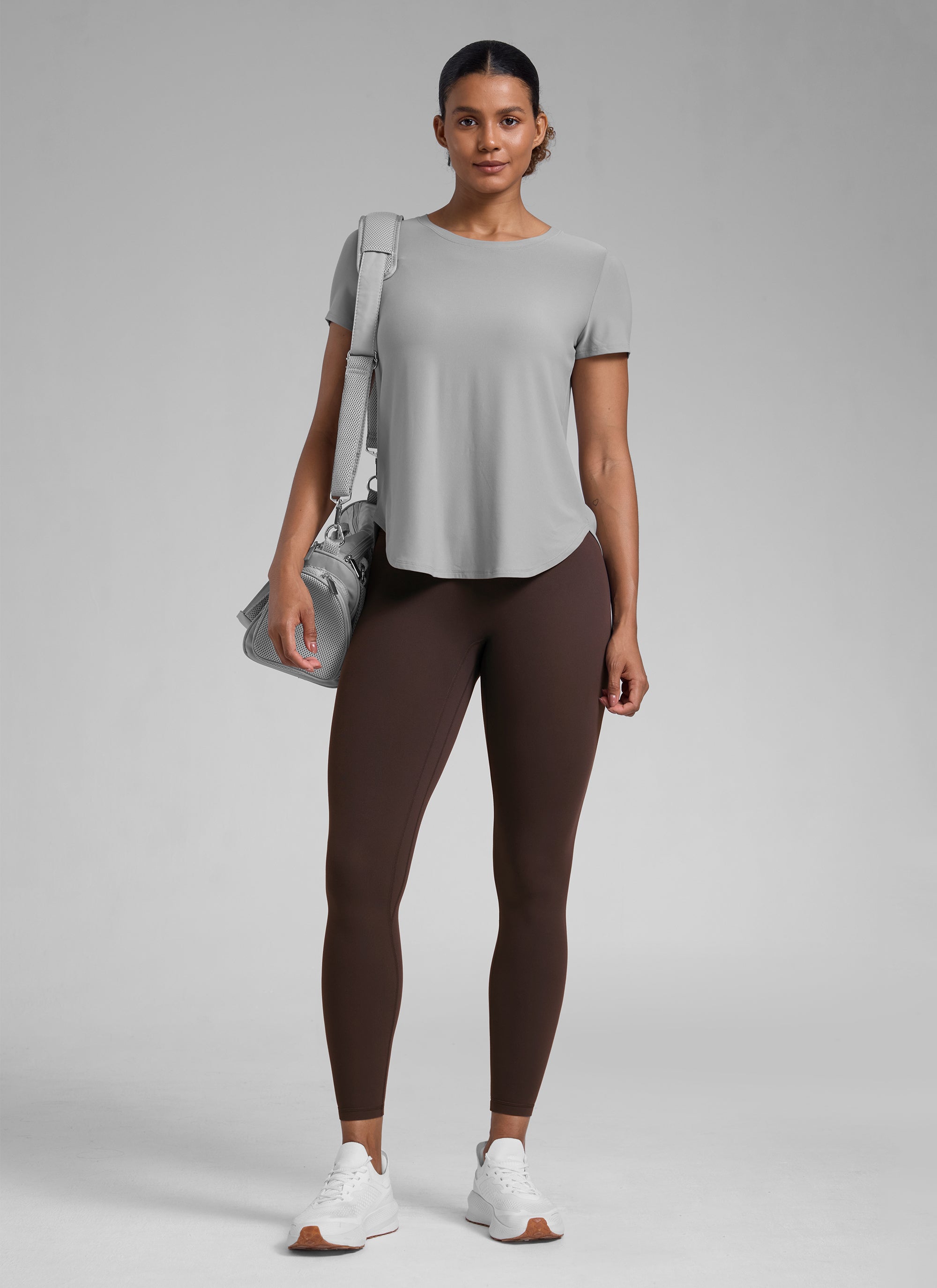 CRZ YOGA Damen Butterlift SecretSculpt Scrunch Butt Leggings - 64cm Heißes Fudge-Brown