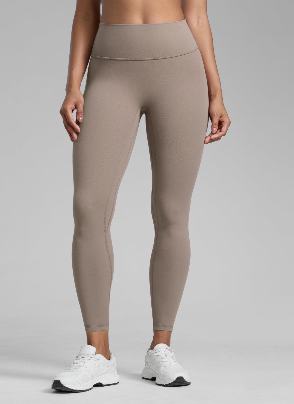 CRZ YOGA Damen Butterlift SecretSculpt Scrunch Butt Leggings - 64cm Cremiger Milchkaffee