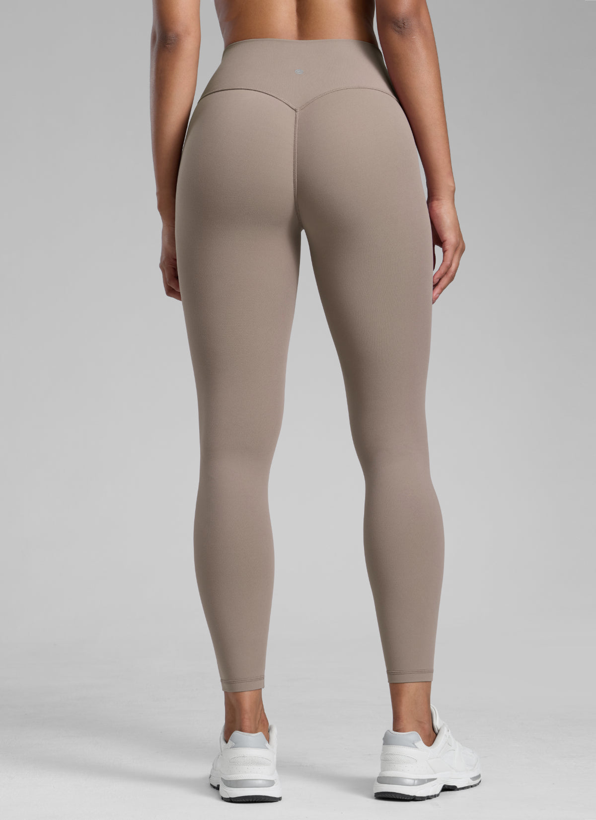 CRZ YOGA Damen Butterlift SecretSculpt Scrunch Butt Leggings - 64cm Cremiger Milchkaffee