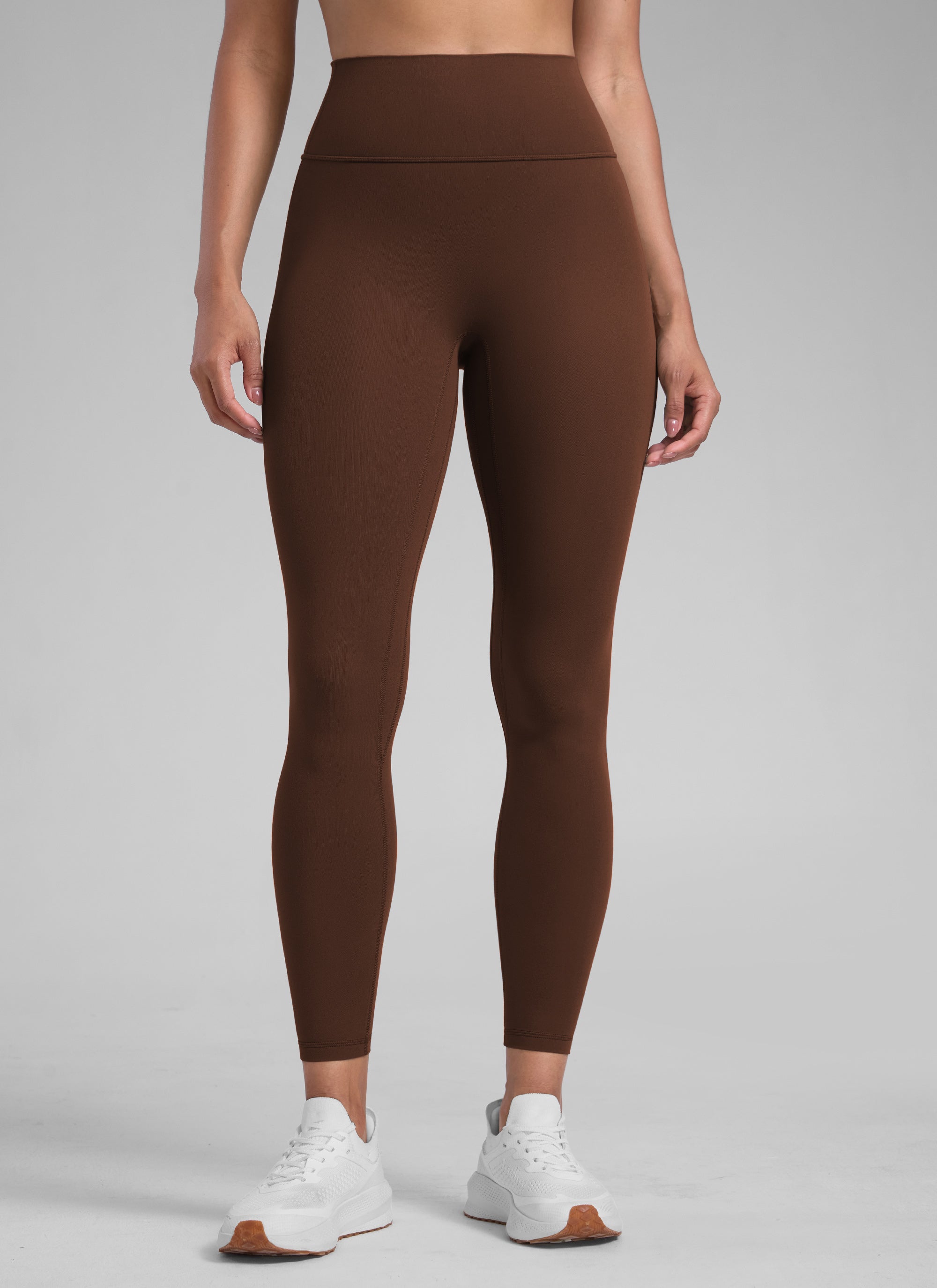 CRZ YOGA Damen Butterlift SecretSculpt Scrunch Butt Leggings - 64cm Lava Braun