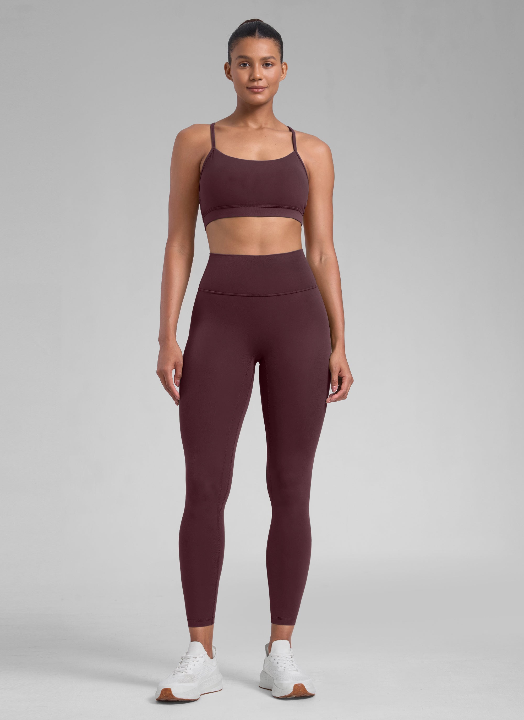 CRZ YOGA Damen Butterlift SecretSculpt Scrunch Butt Leggings - 64cm Reife Pflaume