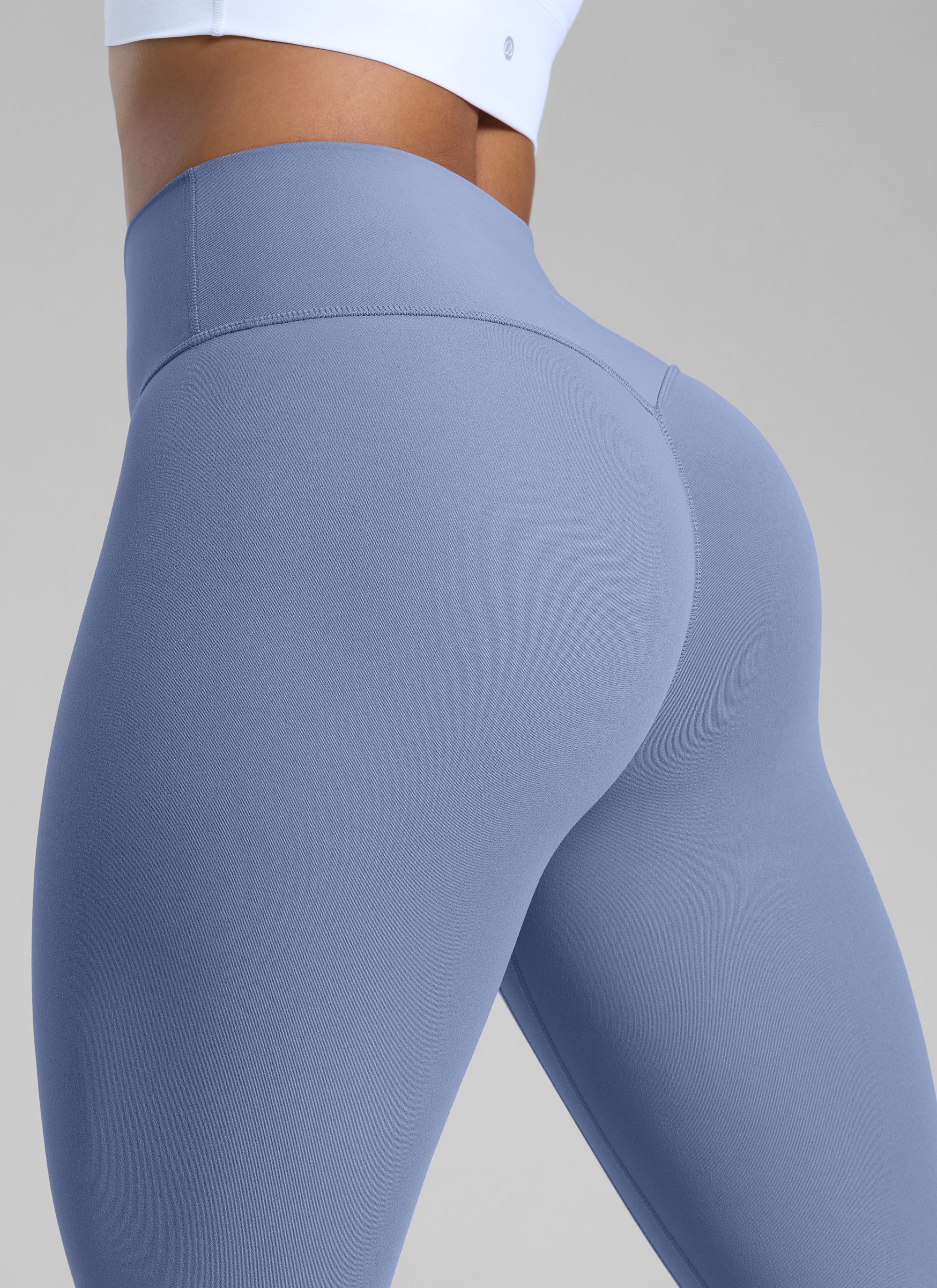 CRZ YOGA Damen Butterlift SecretSculpt Scrunch Butt Leggings - 64cm Oase Blau