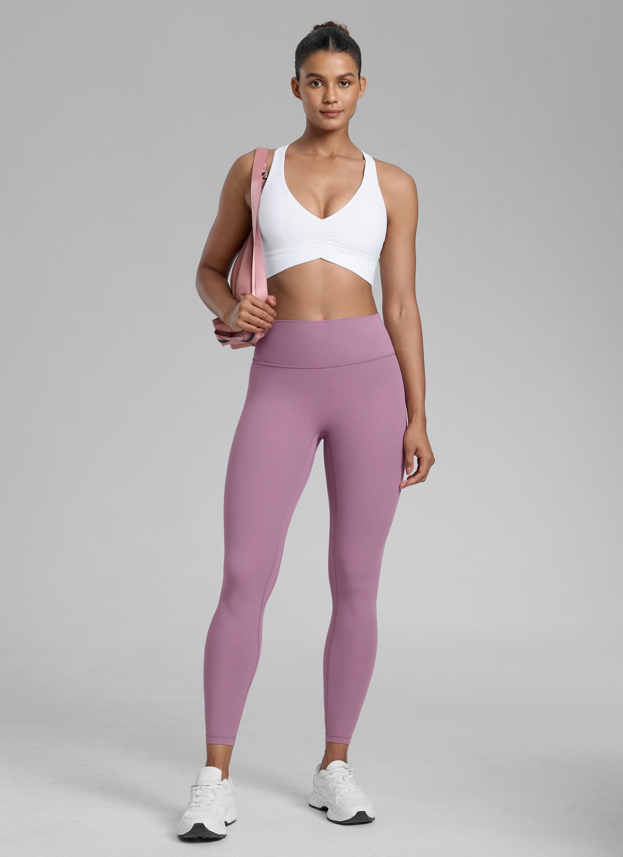 CRZ YOGA Damen Butterlift SecretSculpt Scrunch Butt Leggings - 64cm Lavendel Hell