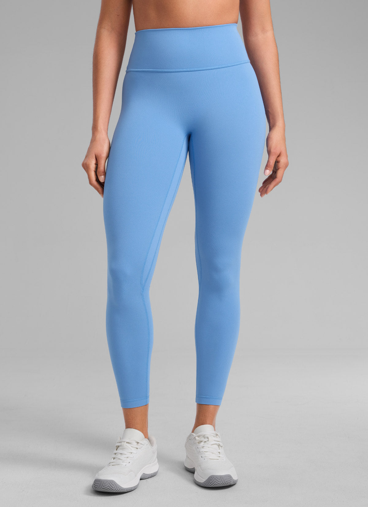 CRZ YOGA Damen Butterlift SecretSculpt Scrunch Butt Leggings - 64cm Party Blau