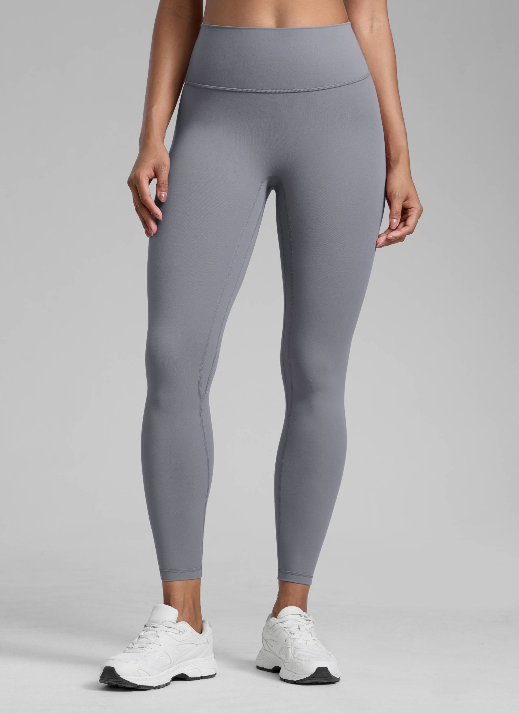 CRZ YOGA Damen Butterlift SecretSculpt Scrunch Butt Leggings - 64cm Solar Grau